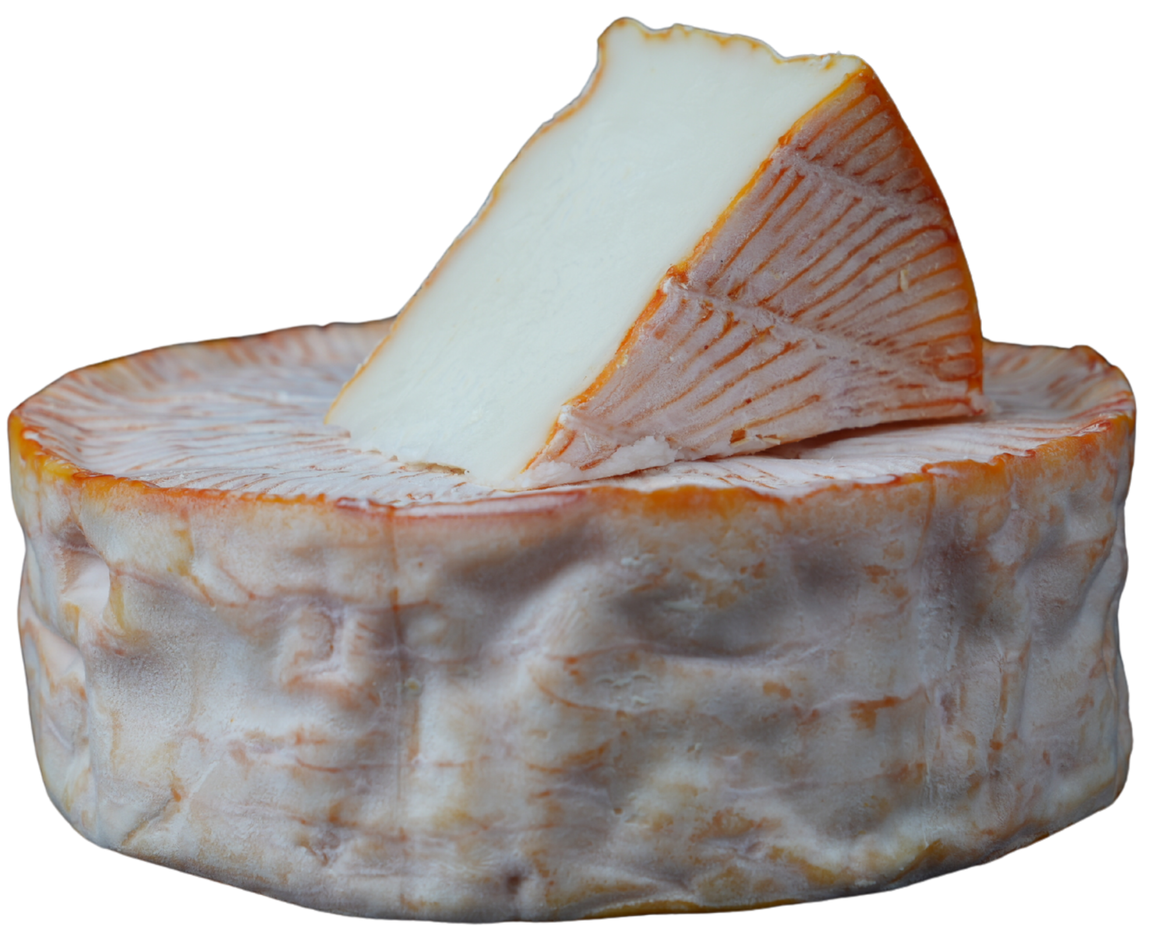 MouCo ColoRouge Cheese: Bold, savory, washed-rind cheese with a vibrant orange rind, award-winning and made in Colorado.