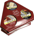 MouCo Triple Treat Cheese Gift Box featuring ColoRouge, Camembert, and Ashley cheeses in award-winning packaging.