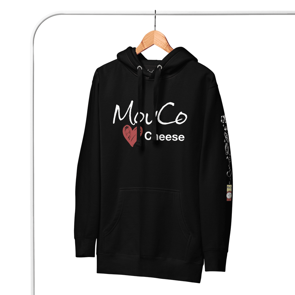 MouCo Cheese Love Hoodie - Black