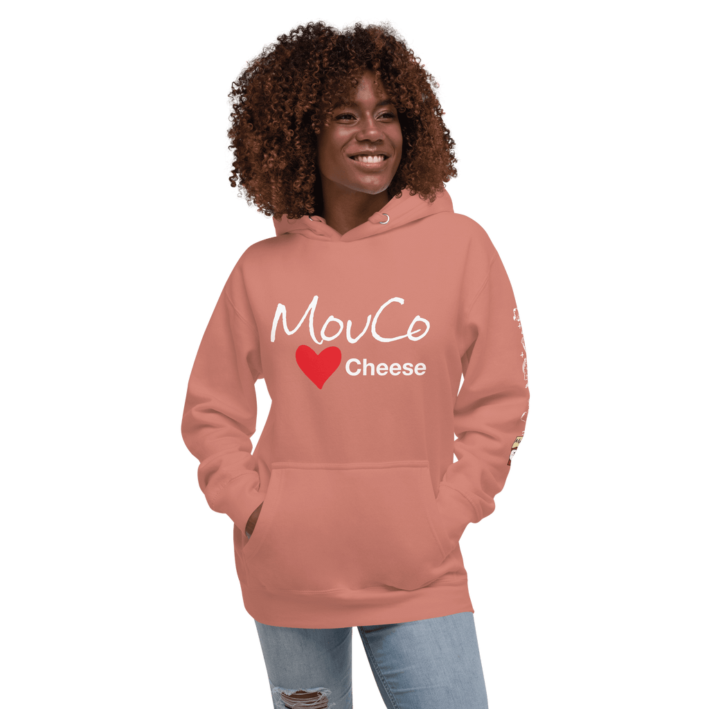 MouCo Cheese Love Hoodie - Dusty Rose