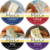 Four MouCo cheese labels for Camembert, ColoRouge, Ashley, and Truffello.