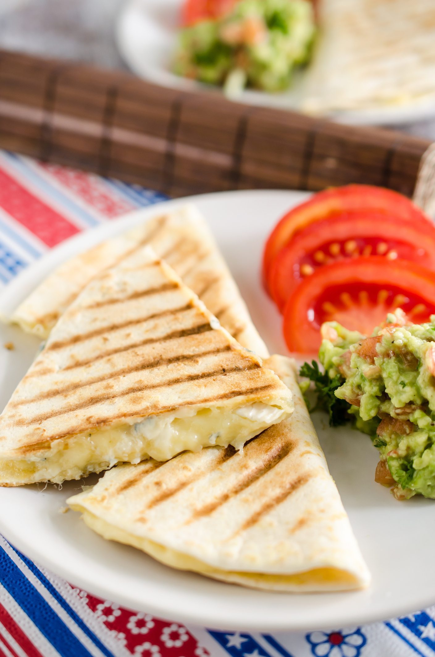 MouCo Camembert cheese quesadilla.