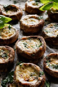 Baked Mushrooms Stuffed with MouCo ColoRouge and Spinach