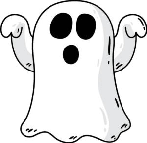 Cartoon ghost clip art from MouCo Boo cheese.