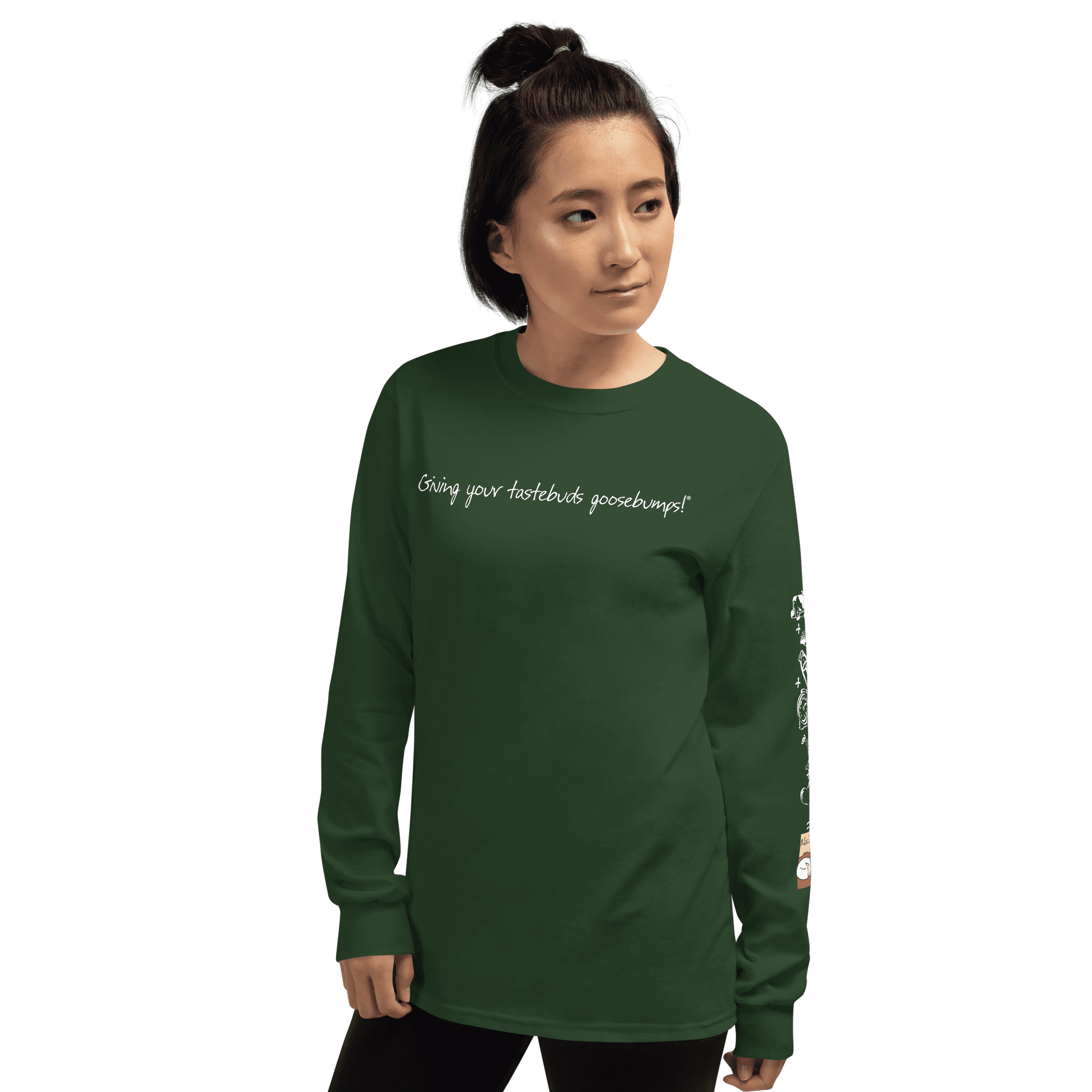 MouCo Cheese Long Sleeve T-Shirt - Forest Green