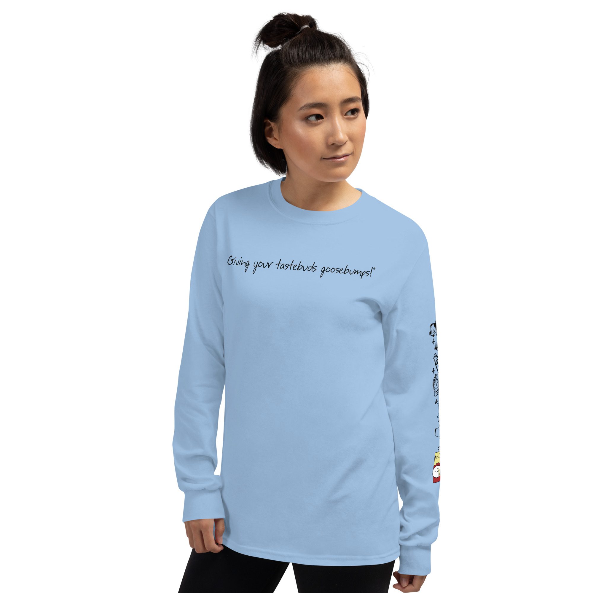 MouCo Cheese Long Sleeve T-Shirt - Light Blue