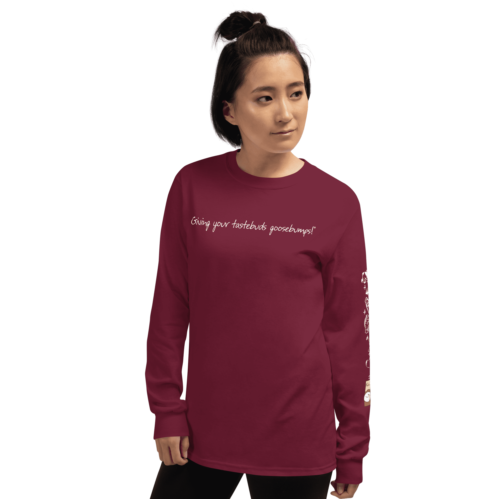 MouCo Cheese Long Sleeve T-Shirt - Maroon