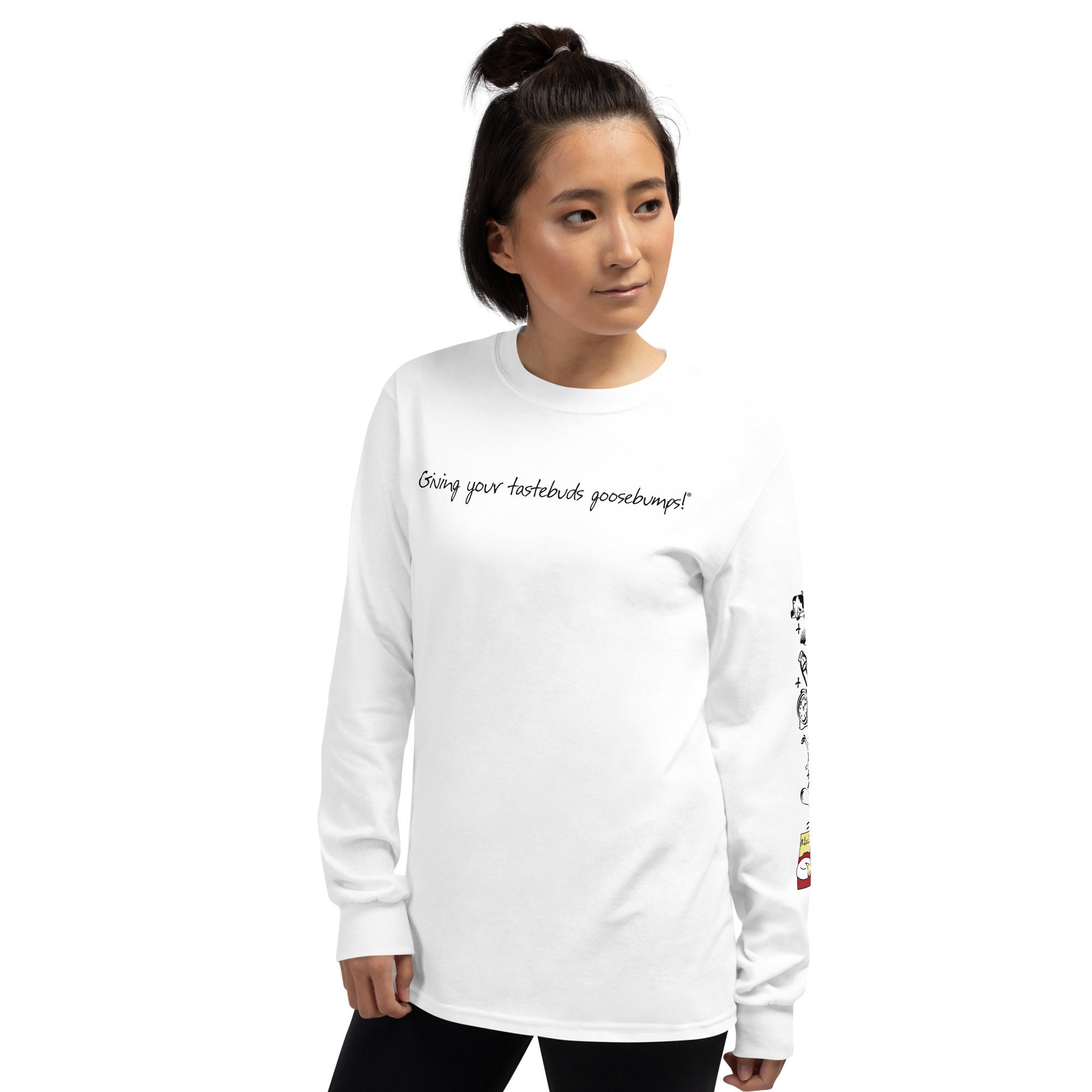 MouCo Cheese Long Sleeve T-Shirt - White