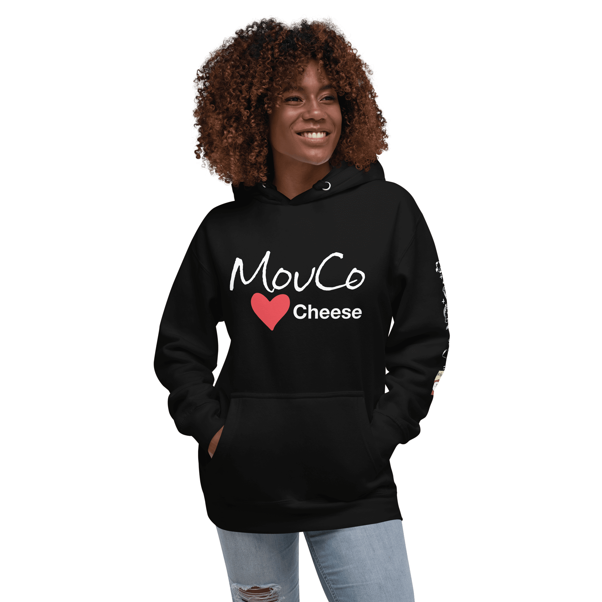 MouCo Cheese Love Hoodie - Black