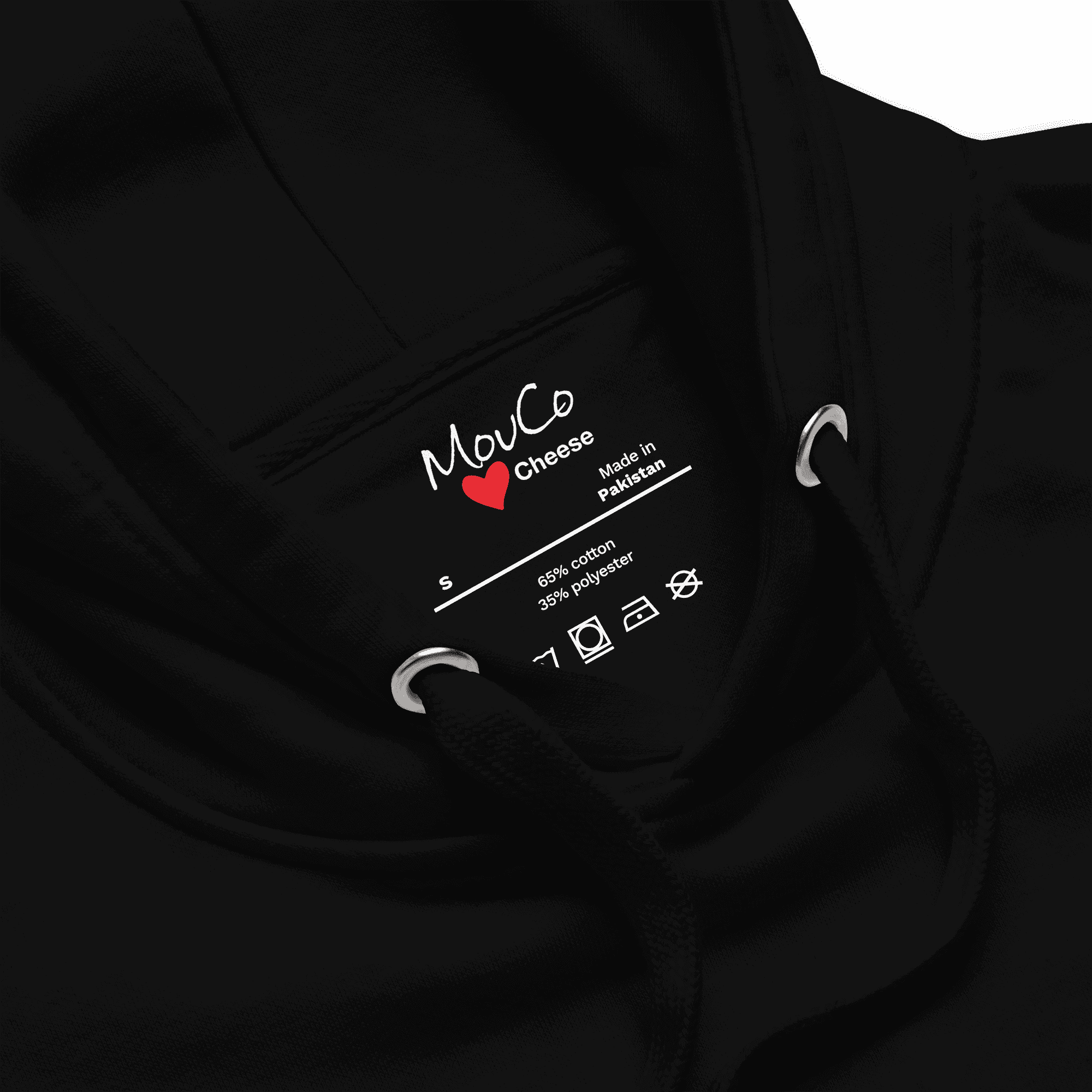 MouCo Cheese Love Hoodie - Label Detail