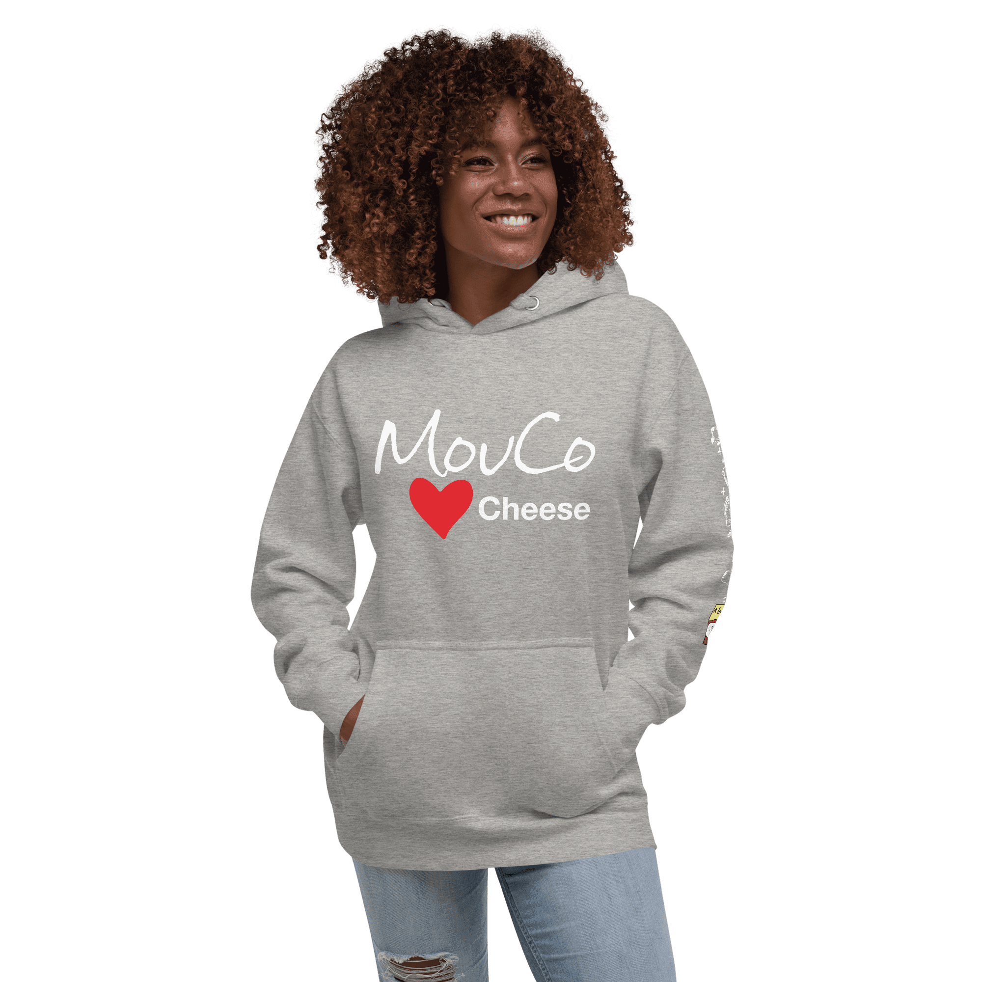 MouCo Cheese Love Hoodie - Carbon Grey