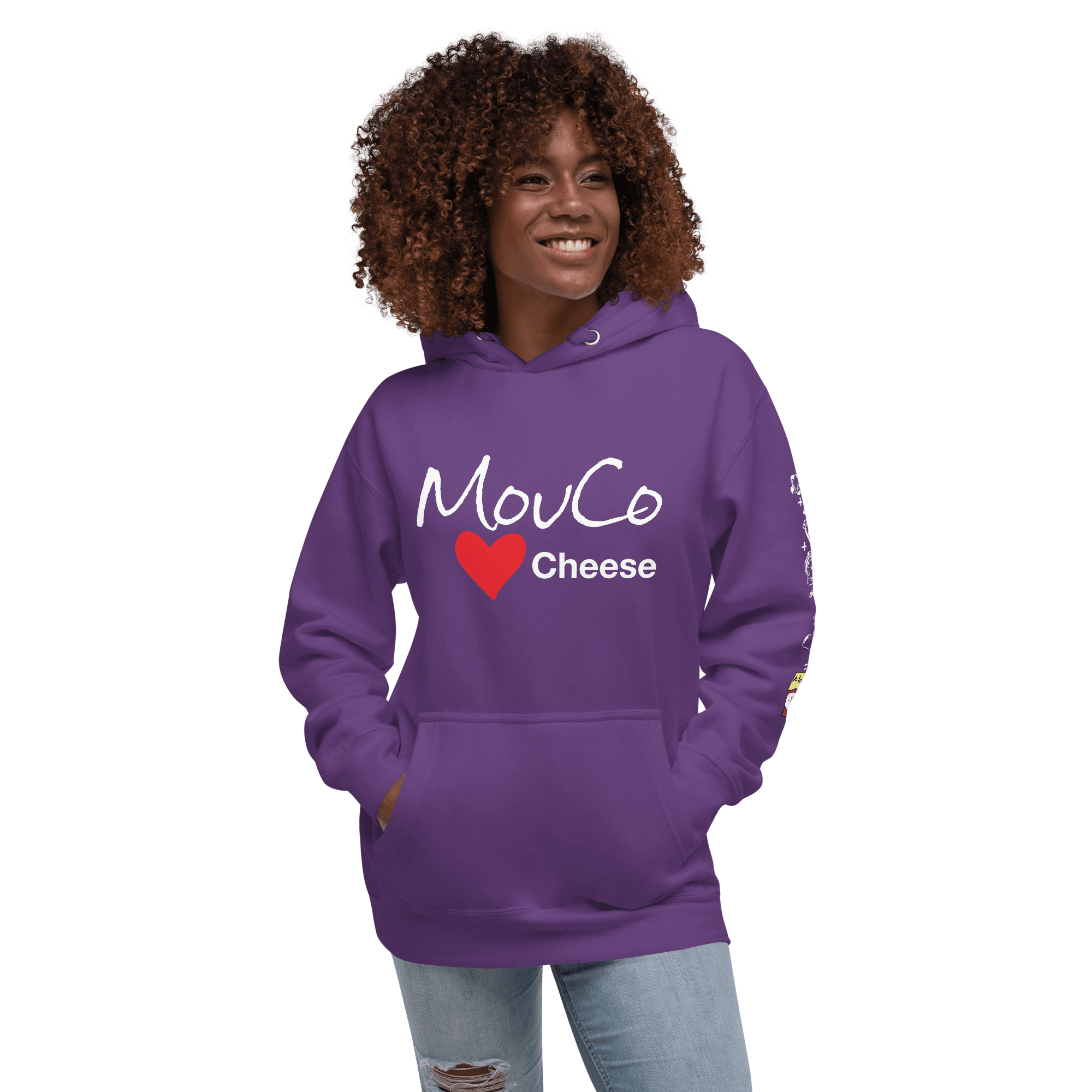 MouCo Cheese Love Hoodie - Purple