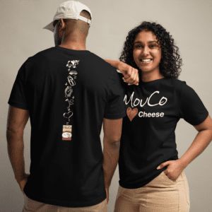 MouCo Cheese Love T-Shirt - Black